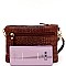 MULTI POCKET CROCODILE PRINT WRISTLET CROSS BODY