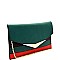 Color Block Striped Envelope Clutch Shoulder Bag  MH-CL0150