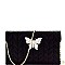Butterfly Charm Quilted Envelope Clutch MH-CL0155