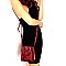 BOXY SNAKE PRINT CROSS BODY SHOULDER BAG