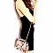 TURN LOCK SNAKE PRINT SATCHEL