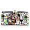 Magazine Model Print Jewel-top Metal Frame Clutch