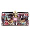 Magazine Model Print Jewel-top Metal Frame Clutch