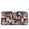 Magazine Model Print Jewel-top Metal Frame Clutch