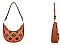 Chain Accented Monogram Hobo Shoulder Bag Wallet Set