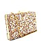 CLW0788-LP Madison West Multi Color Stone Glittery Hard Clutch