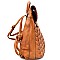 WOVEN Fold Down Flap Fashion Backpack RZ-CMS015