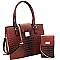 Crocodile Embossed 2 in 1 Tote Cellphone Holder SET MH-CMS017