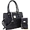 Crocodile Embossed 2 in 1 Tote Cellphone Holder SET MH-CMS017