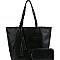 Chic Tassel Accent Braided Strap Tote Wallet SET MH-CMS019W