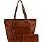 Chic Tassel Accent Braided Strap Tote Wallet SET MH-CMS019W