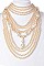 Lush Mix Pearls Layer Drop Necklace Set