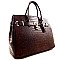 Crocodile Print Padlock Over-sized Celebrity Tote - New Colors