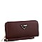 Triangle Logo Zip-around Slim Wristlet Wallet