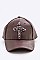 Crystal Cross Embellished Patch Faux Leather Cap LA-EMH0928C