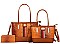 3-in-1 Crocodile Tote Bags with Wallet Set