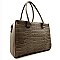 Crocodile Hardware Box Frame Satchel