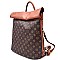 Classic Monogram Fold Down Flap Fashion Backpack RZ-CS2704