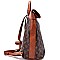 Classic Monogram Fold Down Flap Fashion Backpack RZ-CS2704