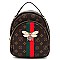 BEE ACCENT MONOGRAM Satchel / Backpack CONVERTIBLE