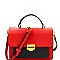 Fashionable Color Block Boxy Flap Satchel Shoulder Bag MH-CTCL0009