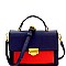Fashionable Color Block Boxy Flap Satchel Shoulder Bag MH-CTCL0009