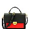 Fashionable Color Block Boxy Flap Satchel Shoulder Bag MH-CTCL0009