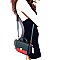 Fashionable Color Block Boxy Flap Satchel Shoulder Bag MH-CTCL0009