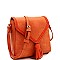 Trendy Tassel Accent Braided Flap Cross Body Shoulder Bag MH-CTCL0015