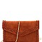 Stylish Whip Stitched Laser-Cut Detail Envelope Clutch MH-CTCL0018