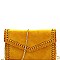Stylish Whip Stitched Laser-Cut Detail Envelope Clutch MH-CTCL0018