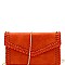 Stylish Whip Stitched Laser-Cut Detail Envelope Clutch MH-CTCL0018