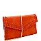 Stylish Whip Stitched Laser-Cut Detail Envelope Clutch MH-CTCL0018