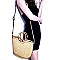 Bamboo Handle Woven Straw 2-Way Satchel MH-CTDX0002