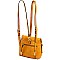Stylish Braid Accent Convertible Backpack Shoulder Bag MH-CTF0012