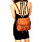 Stylish Braid Accent Convertible Backpack Shoulder Bag MH-CTF0012