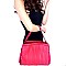 Tassel Accent Vertically Lined Compartment Satchel Wallet SET