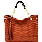 Chevron Quilted Tassel Accent Chain Tote MH-CTL0019
