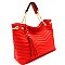 Chevron Quilted Tassel Accent Chain Tote MH-CTL0019