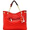 Chevron Quilted Tassel Accent Chain Tote MH-CTL0019