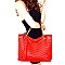 Chevron Quilted Tassel Accent Chain Tote MH-CTL0019