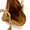 Tassel Accent Knitted Straw Bohemian Round Cross Body MH-CTYW0007