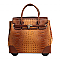 Ostrich Crocodile Print TRAVEL LUGGAGE