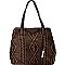 CY002-LP Vintage Cable Knit Over-sized 2-Way Tote