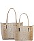 TRENDY DESIGNER 2 IN 1 CROC HANDBAG SET JP-CY6688