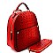 Crocodile Embossed Convertible Backpack Wallet SET MH-CY6795W