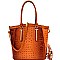 Crocodile Print Embossed Tall Tote Wallet SET MH-CY6988W