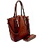Crocodile Print Embossed Tall Tote Wallet SET MH-CY6988W