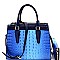 Crocodile Embossed 3-Compartment Satchel Wallet SET MH-CY7189W