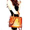 Crocodile Embossed 3-Compartment Satchel Wallet SET MH-CY7189W